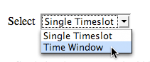 Select time window